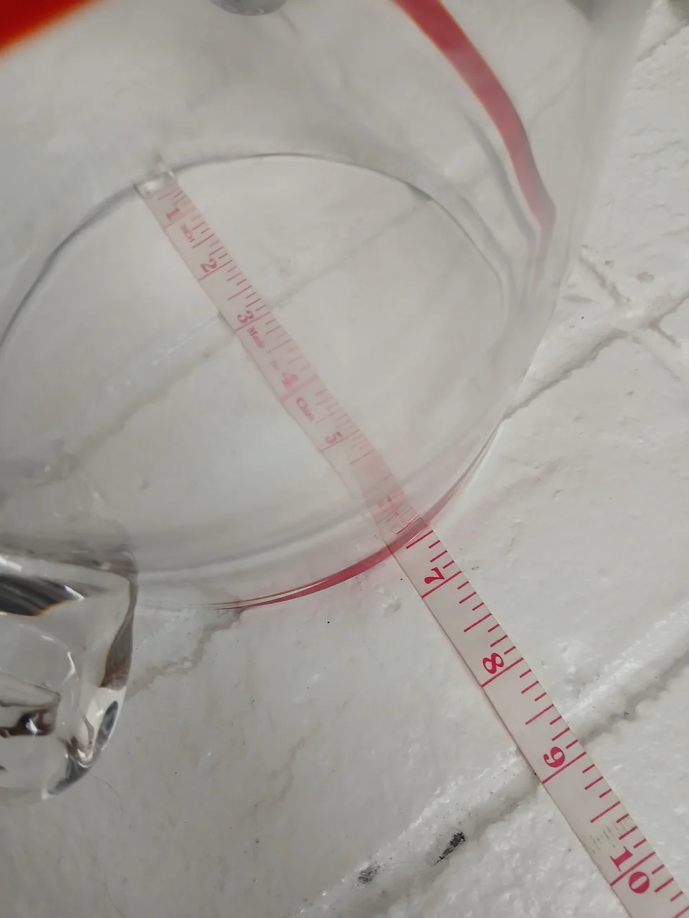 Pier 1 Discontinued Swirline Swirl Red Ice Bucket Container Blown Glass